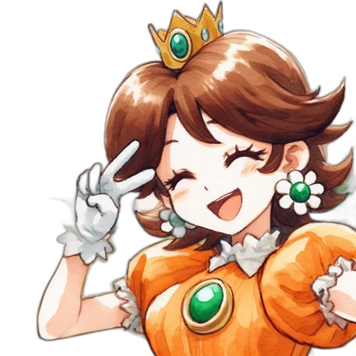 crown, staff, dress, jewelry, pixel art, anime, concept art, cartoon transparent PNG cut-out