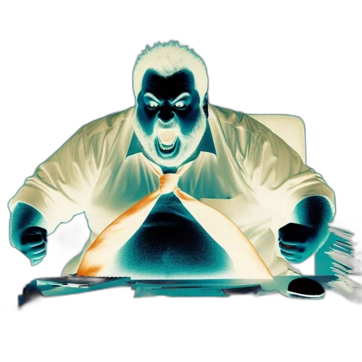 mask, creature, jacket, staff, comic book art, concept art, intense, scene transparent PNG cut-out