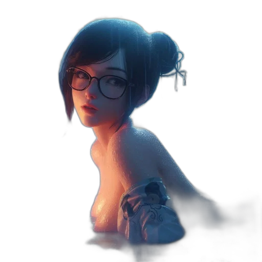dress, staff, robot, face, concept art, fantasy art, photorealistic, 3d render transparent PNG cut-out
