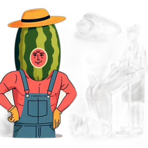 hat, dress, food, mask, concept art, amusing, illustration, features transparent PNG cut-out
