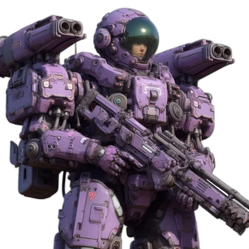 robot, weapon, concept art, 3d render, cyberpunk, vaporwave, pastel, futuristic transparent PNG cut-out