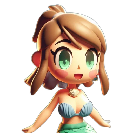 dress, staff, 3d render, concept art, pixel art, fantasy art, underwater, animated transparent PNG cut-out