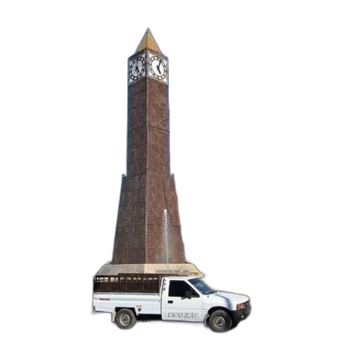 car, building, staff, weapon, 3d render, concept art, photorealistic, city street transparent PNG cut-out