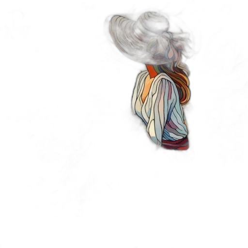 dress, mask, dragon, jacket, concept art, watercolor, fantasy art, photorealistic transparent PNG cut-out