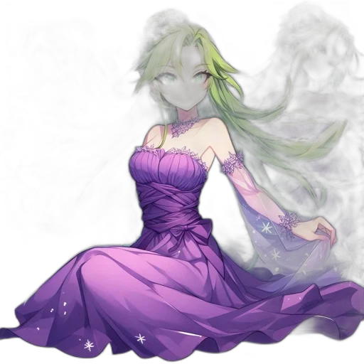 dress, dragon, staff, concept art transparent PNG cut-out