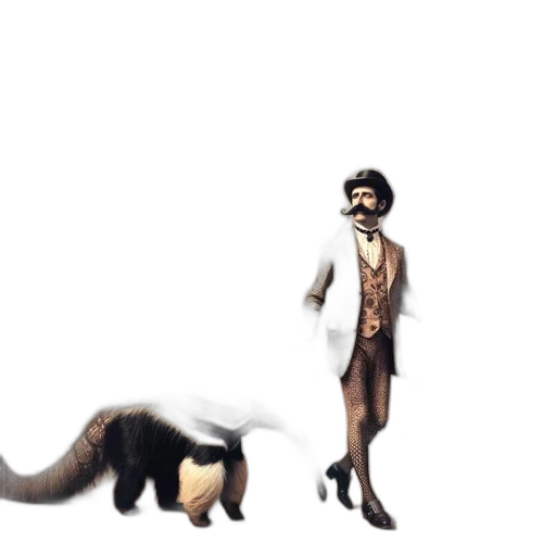 animal, staff, creature, hair, concept art, fantasy art, 3d render, individual transparent PNG cut-out