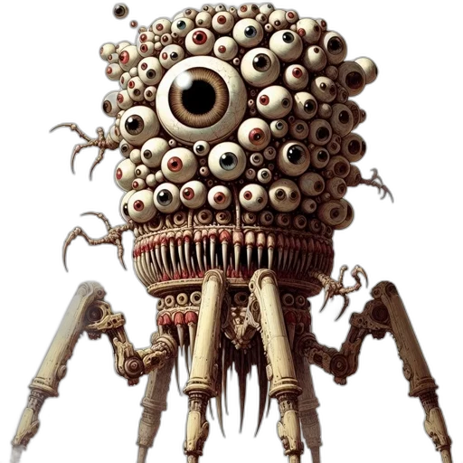 robot, creature, mask, staff, concept art, 3d render, comic book art, pixel art transparent PNG cut-out