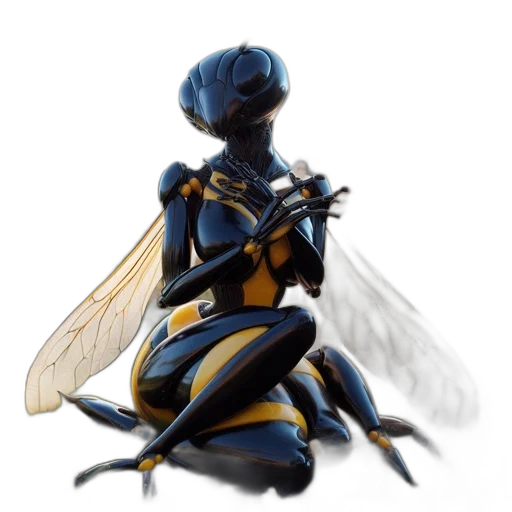 robot, creature, animal, concept art, fantasy art, pixel art, 3d render, blue transparent PNG cut-out