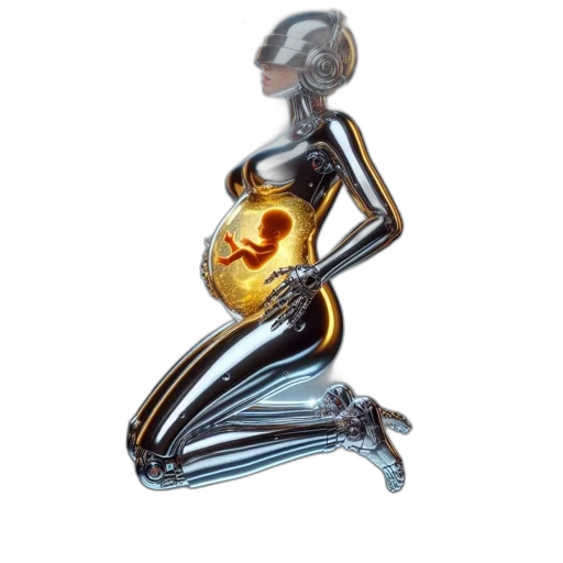 jewelry, robot, creature, concept art, 3d render, fantasy art, photorealistic, outer space transparent PNG cut-out