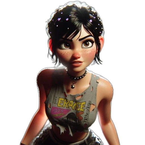dress, face, jewelry, concept art, 3d render, fantasy art, cartoon, animated transparent PNG cut-out