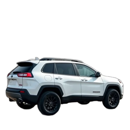 car, photorealistic, white, suv, parked, front, auto, parts transparent PNG cut-out
