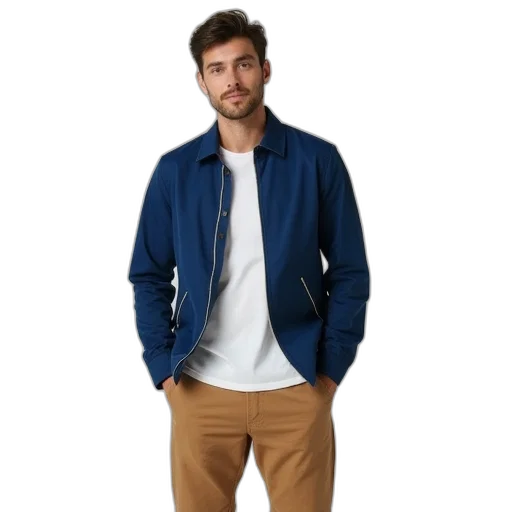 jacket, blue, earth tones, colorful transparent PNG cut-out
