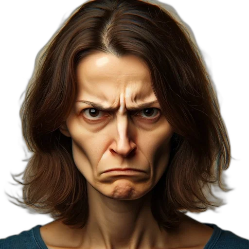 face, mask, photorealistic, concept art, cartoon, comic book art, woman, stern transparent PNG cut-out
