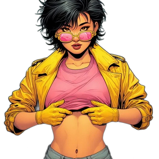 jacket, comic book art, cyberpunk, concept art transparent PNG cut-out