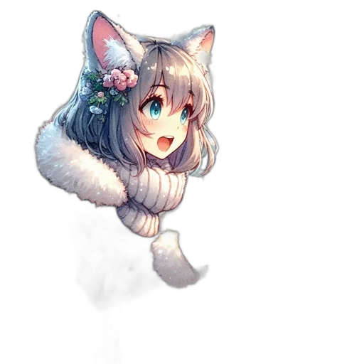 creature, staff, animal, dress, pixel art, anime, watercolor, concept art transparent PNG cut-out