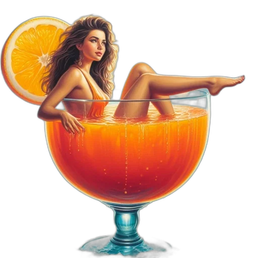 jewelry, photorealistic, oil painting, concept art, fantasy art, fire, woman, sits transparent PNG cut-out