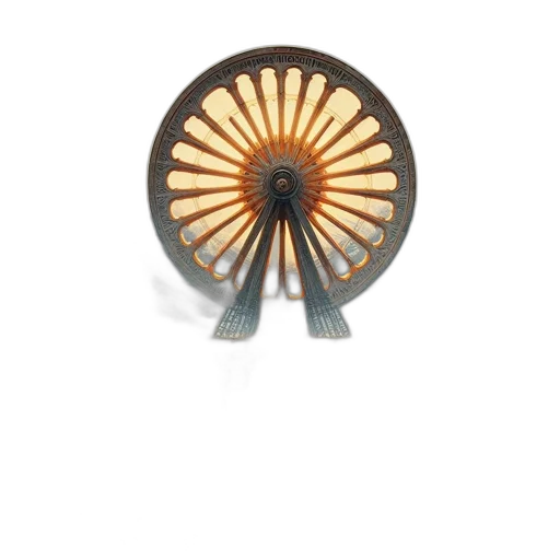 jewelry, furniture, crown, umbrella, 3d render, earth tones, early, 20th-century-style transparent PNG cut-out