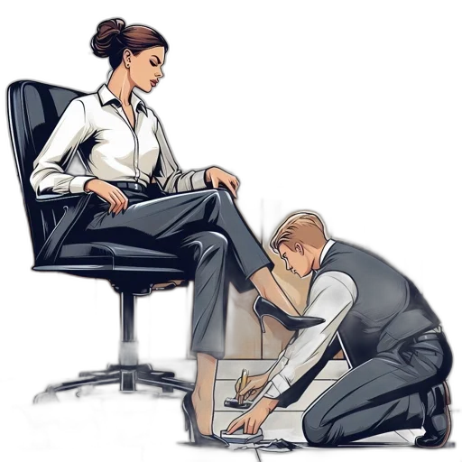 furniture, staff, concept art, professional, setting, woman, seated, desk transparent PNG cut-out