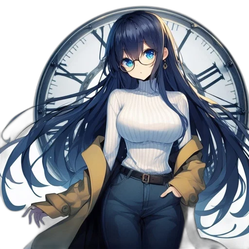 dress, umbrella, hair, creature, anime, fantasy art, concept art, pixel art transparent PNG cut-out