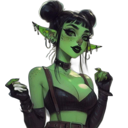 staff, fantasy art, concept art, pixel art, comic book art, green, dark, neon transparent PNG cut-out