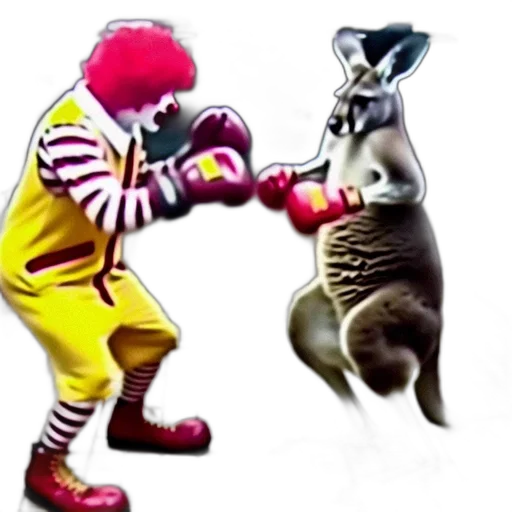 animal, robot, creature, food, concept art, photorealistic, ronald, mcdonald transparent PNG cut-out