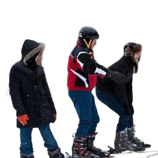 jacket, snow, three, people, winter, clothing, ski, gear transparent PNG cut-out