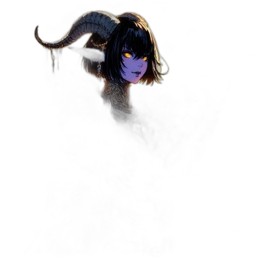 mask, dragon, creature, hair, concept art, fantasy art, pixel art, anime transparent PNG cut-out