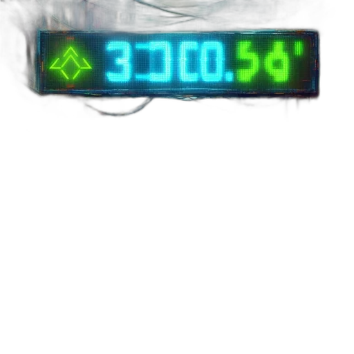 weapon, cyberpunk, vaporwave, concept art, 3d render, neon lights, green, neon transparent PNG cut-out