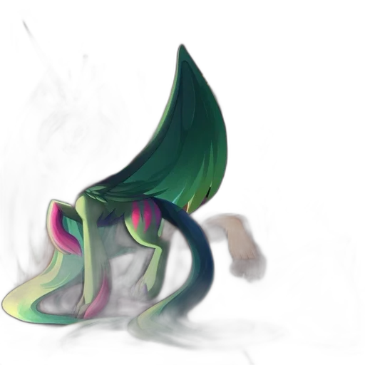 dragon, creature, hair, mask, concept art, watercolor, fantasy art, 3d render transparent PNG cut-out