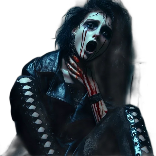 jacket, face, creature, concept art, photorealistic, comic book art, fantasy art, intense transparent PNG cut-out