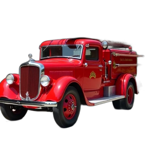 car, weapon, photorealistic, 3d render, concept art, fire, vintage, red transparent PNG cut-out