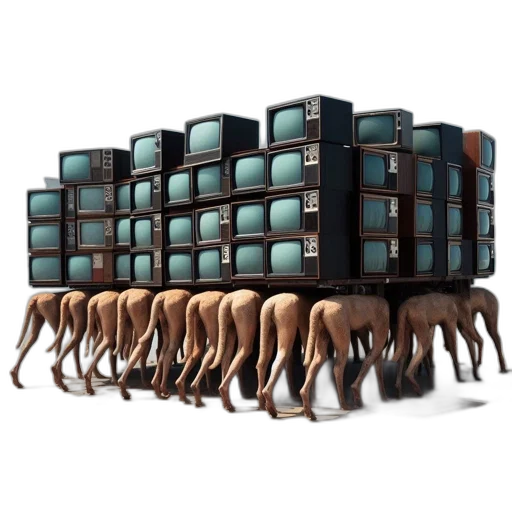 furniture, robot, creature, animal, concept art, cyberpunk, 3d render, sandy transparent PNG cut-out