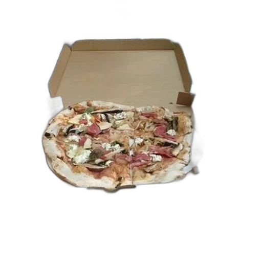 food, crown, 3d render, photorealistic, pizza, various, toppings, sits transparent PNG cut-out