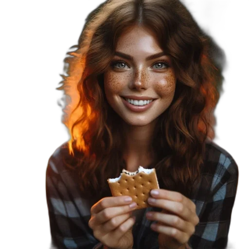 face, food, photorealistic, concept art, fantasy art, oil painting, young, woman transparent PNG cut-out