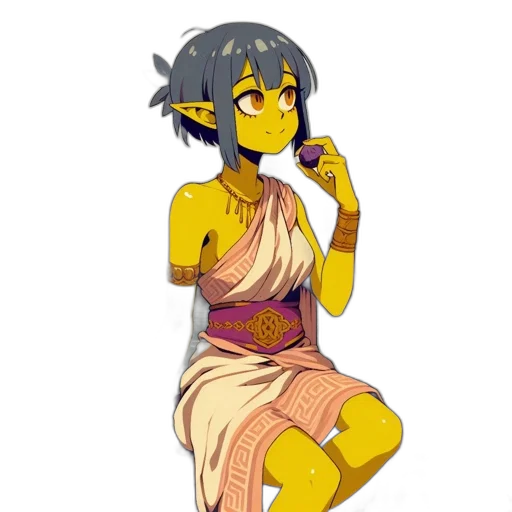 dress, staff, pixel art, fantasy art, concept art, cartoon, golden, monochrome transparent PNG cut-out