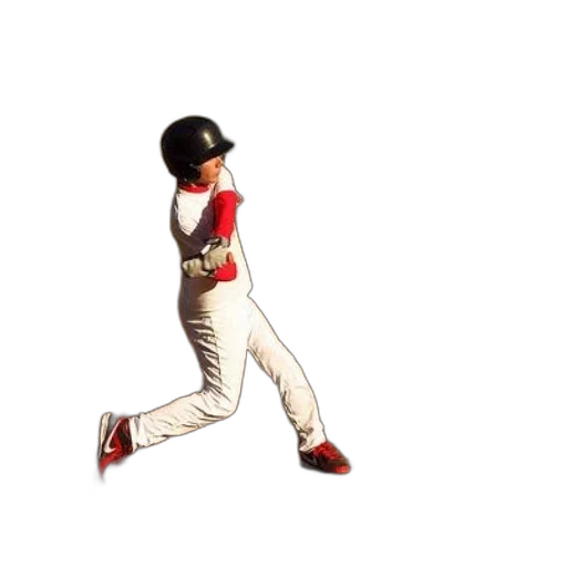 3d render, pixel art, concept art, cartoon, baseball, player, white, uniform transparent PNG cut-out