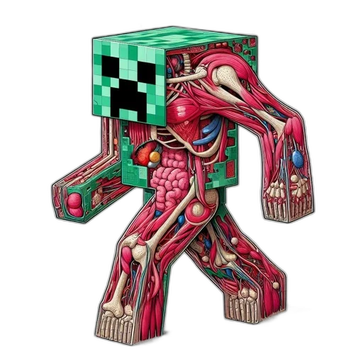 robot, creature, furniture, animal, pixel art, 3d render, concept art, vaporwave transparent PNG cut-out
