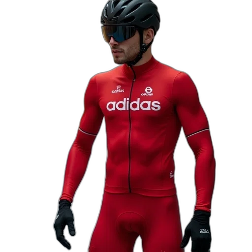 jacket, 3d render, concept art, photorealistic, red, man, wearing, cycling transparent PNG cut-out