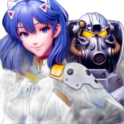 robot, weapon, face, mask, concept art, anime, watercolor, fantasy art transparent PNG cut-out