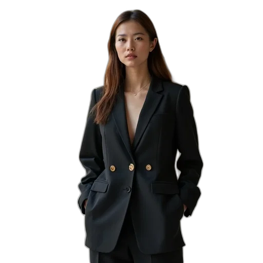 jacket, staff, dress, jewelry, dark, monochrome, women, suit transparent PNG cut-out