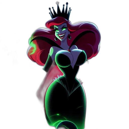 crown, jewelry, dress, concept art, comic book art, cartoon, 3d render, neon lights transparent PNG cut-out