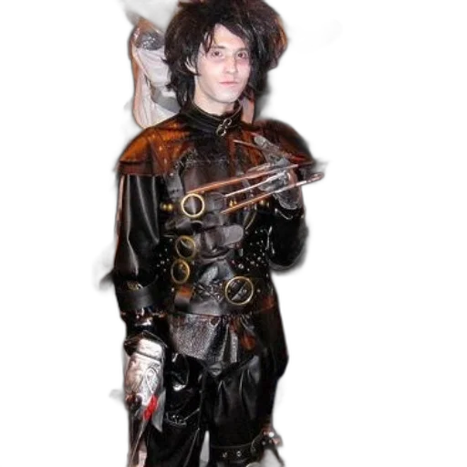 staff, jacket, robot, weapon, concept art, cyberpunk, fantasy art, person transparent PNG cut-out