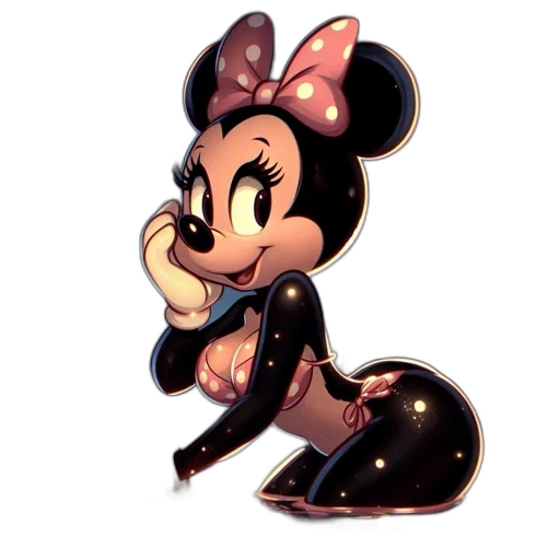 staff, animal, cartoon, concept art, 3d render, pixel art, minnie, mouse transparent PNG cut-out