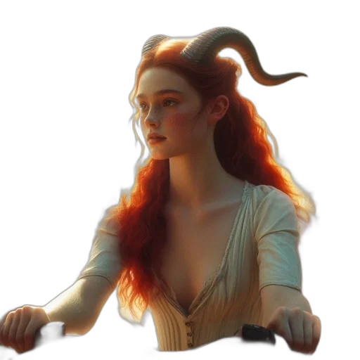 dragon, staff, hair, dress, fantasy art, concept art, 3d render, pixel art transparent PNG cut-out