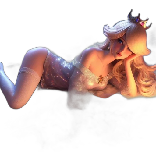 dress, dragon, crown, concept art, fantasy art, 3d render, pixel art, underwater transparent PNG cut-out