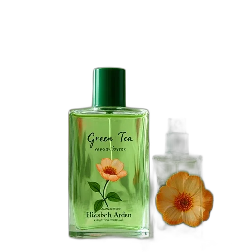 bottle, elizabeth, arden, green, tea, vapourisateur, perfume, label transparent PNG cut-out