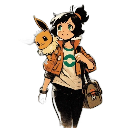 staff, animal, concept art, cartoon, pixel art, anime, green, monochrome transparent PNG cut-out