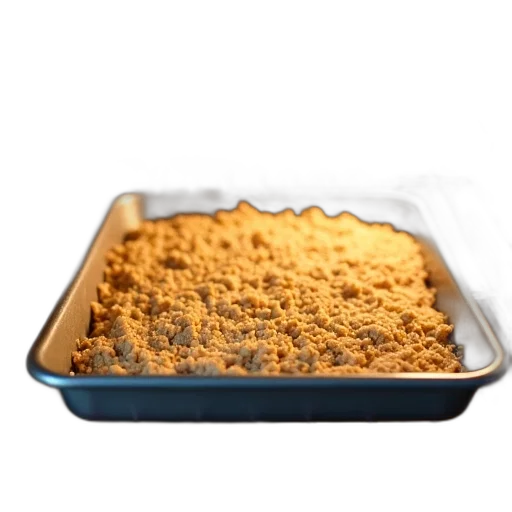 food, baking, tray, filled, golden-brown, crumbly, mixture, possibly transparent PNG cut-out