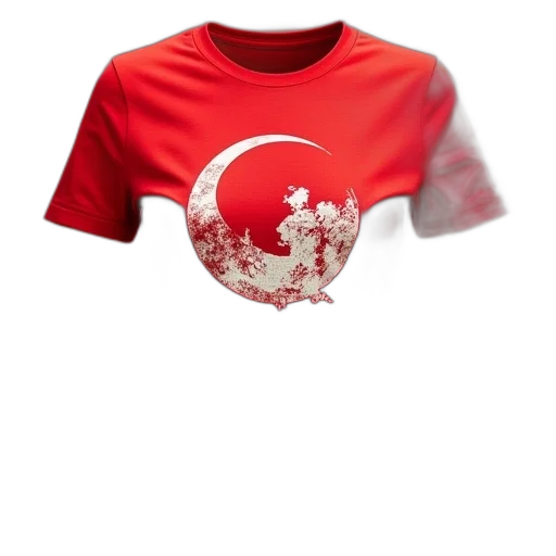 3d render, pixel art, concept art, vaporwave, red, women, tee, shirt transparent PNG cut-out