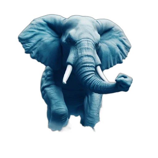 animal, creature, hat, 3d render, concept art, photorealistic, blue, enormous transparent PNG cut-out